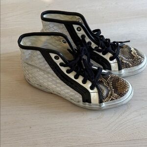 Superga Snake Print High-Top Sneakers